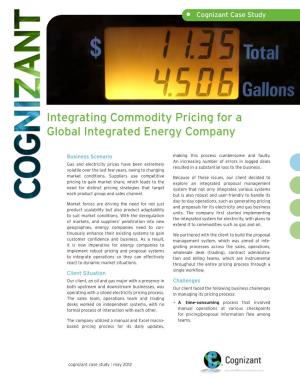 Integrating Commodity Pricing for a Global Integrated Energy Company