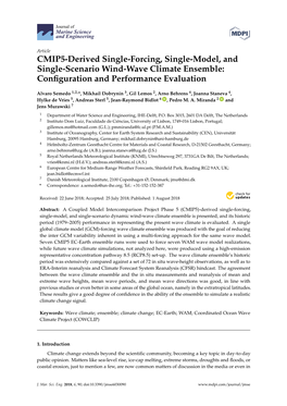 CMIP5-Derived Single-Forcing, Single-Model, and Single-Scenario Wind-Wave Climate Ensemble: Conﬁguration and Performance Evaluation