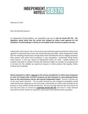 February 2011 Letter Indy Hotels CLEAN