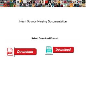 Heart Sounds Nursing Documentation