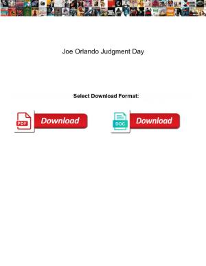 Joe Orlando Judgment Day Adaware