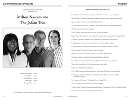 Milton Nascimento the Jobim Trio