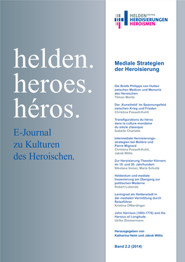 E-Journal Zu Kulturen Des Heroischen