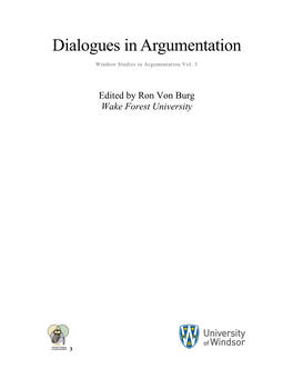 Dialogues in Argumentation