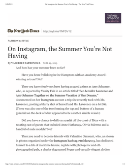 On Instagram, the Summer...Ng