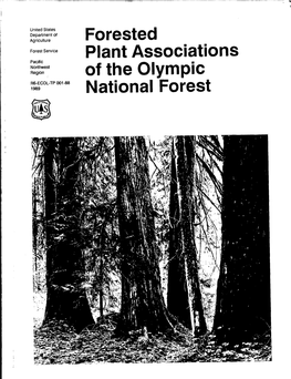 Plant Associations of the Olympic Nationalforest
