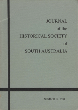 Number 19, 1991 the Historical Society of South Australia