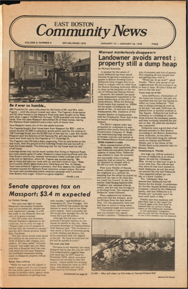 East Boston Community News: January 10, 1978. Volume 8