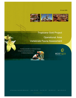 Tropicana Gold Project Operational Area Vertebrate Fauna Assessment