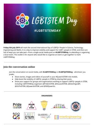 Lgbtstemday, to Attending Or Organising ​ ​ a Local Event