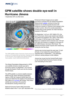 GPM Satellite Shows Double Eye-Wall in Hurricane Jimena 1 September 2015, by Rob Gutro