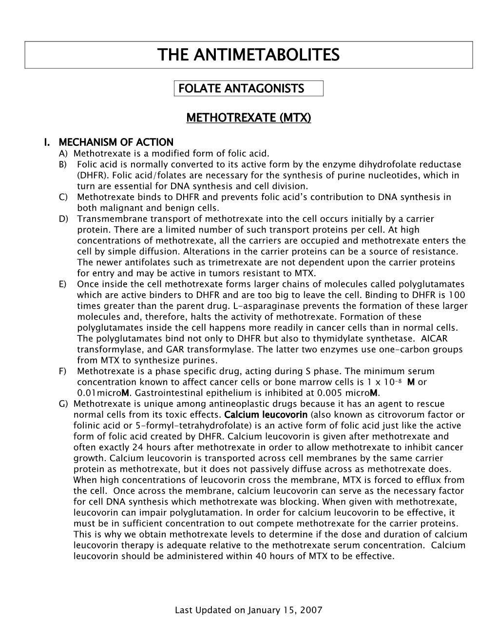 The Antimetabolites