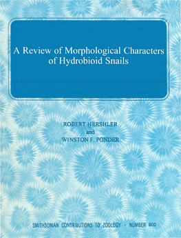 A Review of Morphological Characters of Hydrobioid Snails