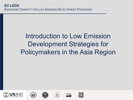 Introduction to LEDS for Policymakers