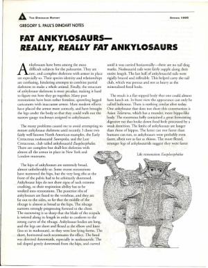 Fat Ankylosaurs- Reali Y, Really Fai' Ankylosaurs