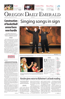 Singing Songs in Sign of Basketball Students Studying American Sign Language Perform Popular Songs in the EMU Arena Faces New Hurdle