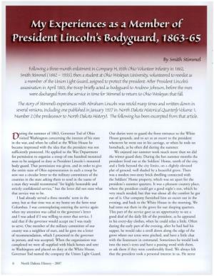 My Experiences As a Member of President Lincoln's Bodyguard, 1863-65