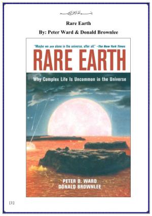 Rare Earth By: Peter Ward & Donald Brownlee