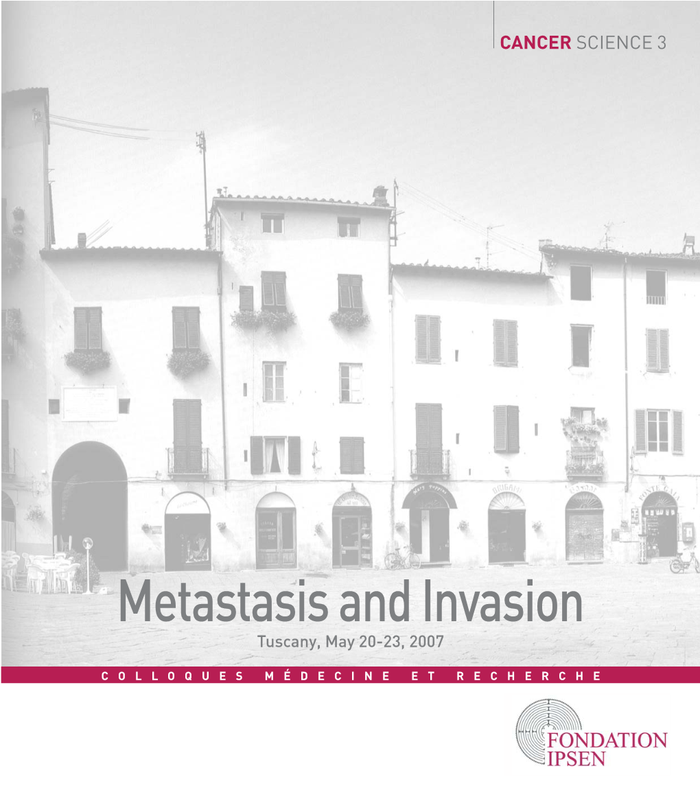 Metastasis and Invasion 3 – Metastasis Science Cancer