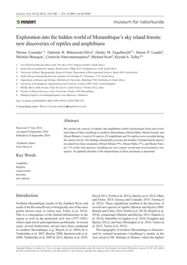 New Discoveries of Reptiles and Amphibians