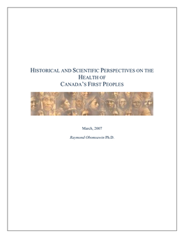 Historical and Scientific Perspectives on the Health of Canada's First