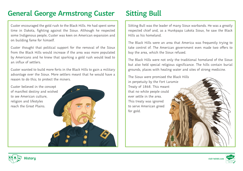 General George Armstrong Custer Sitting Bull