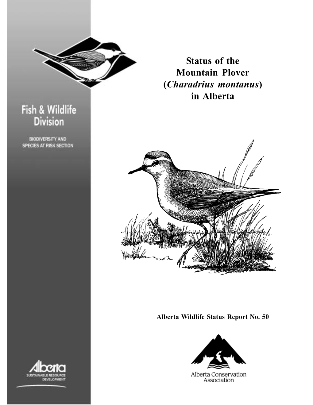 Status of the Mountain Plover (Charadrius Montanus) in Alberta