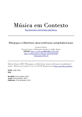 Música Em Contexto