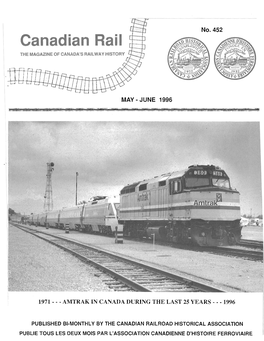 Canadian Rail the MAGAZINE of CANADA's RAILWAY HISTORY