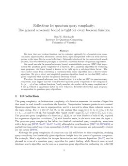 Reflections for Quantum Query Complexity