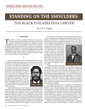 Standing on the Shoulders: the Black Philadelphia Lawyer1