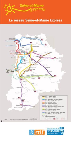 La Carte Du Réseau Seine-Et-Marne Express (2020) PDF 494.47 Ko