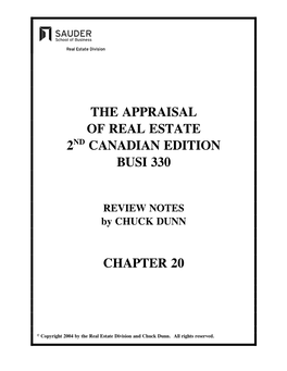 The Appraisal of Real Estate 2 Canadian Edition Busi 330