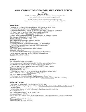 A Bibliography of Science Related Science Fiction By
