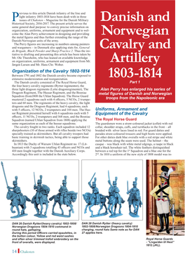 Danish and Norwegian Cavalry and Artillery 1803-1814