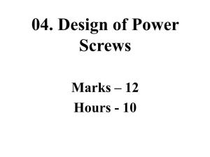 04. Design of Power Screws