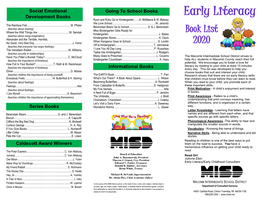 Early Literacy Booklist 2020