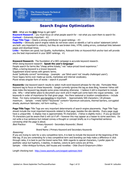 SEO - What Are the BIG Things to Get Right? Keyword Research – You Must Focus on What People Search for - Not What You Want Them to Search For