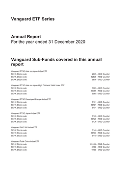 Annual Report for the Year Ended 31 December 2020