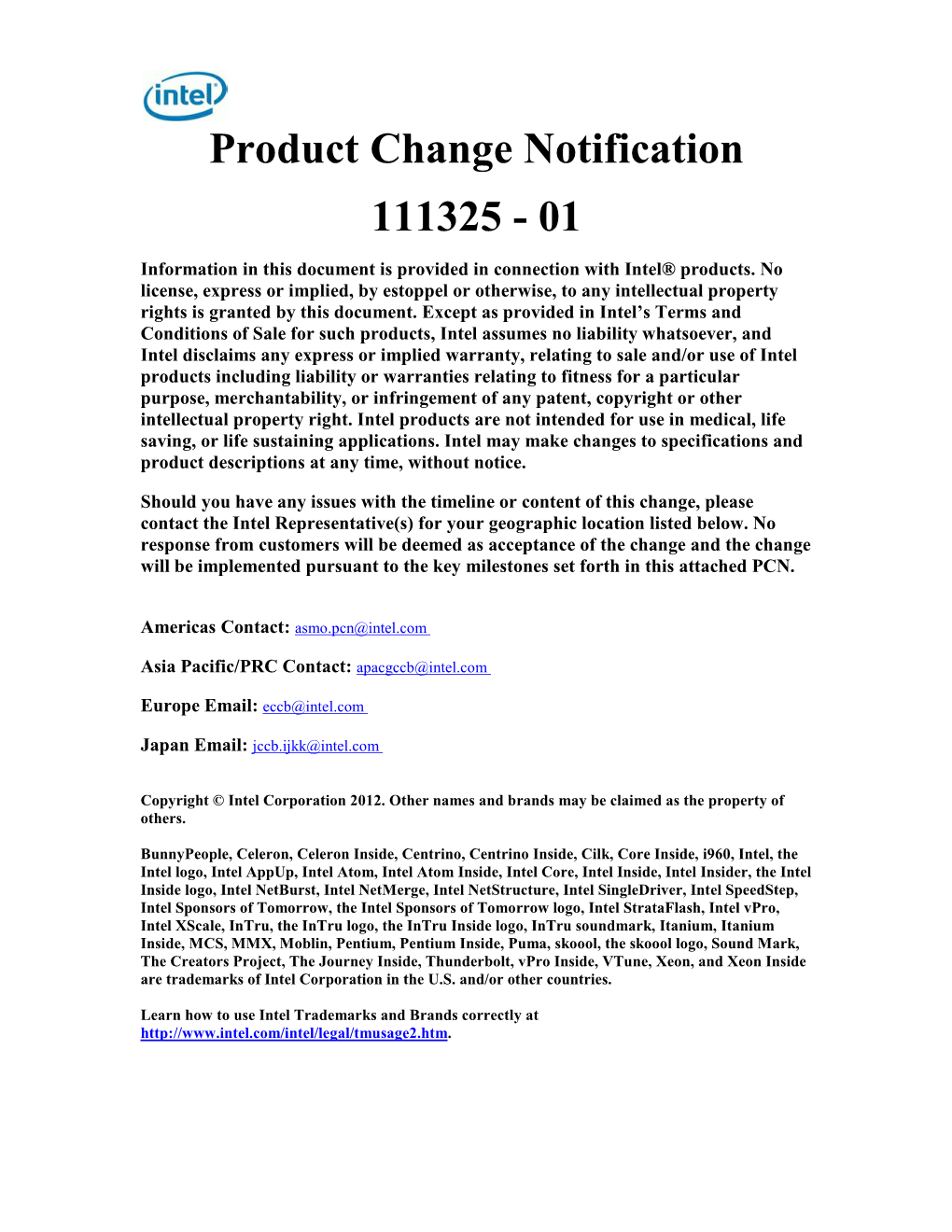 Product Change Notification 111325