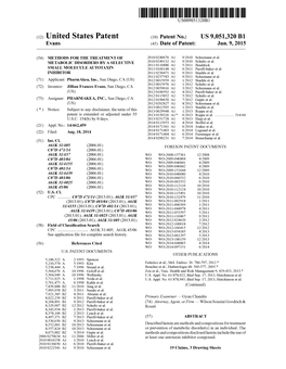 (12) United States Patent (10) Patent No.: US 9,051,320 B1 Evans (45) Date of Patent: Jun