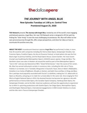 THE JOURNEY with ANGEL BLUE New Episodes Tuesdays at 1:00 P.M