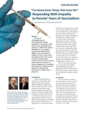Responding with Empathy to Parents' Fears of Vaccinations