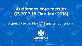 Audiences Core Metrics Q3 2017-18 (Jan-Mar 2018)