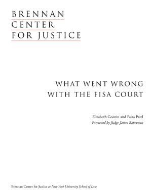 What Went Wrong with the FISA COURT