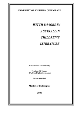 Australian Children's Literature Witch Images In
