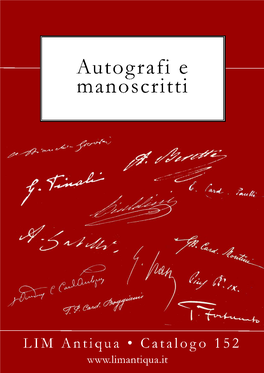 Autografi E Manoscritti
