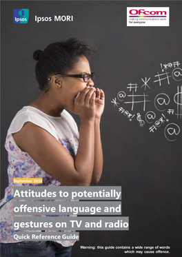 Attitudes to Potentially Offensive Language and Gestures On