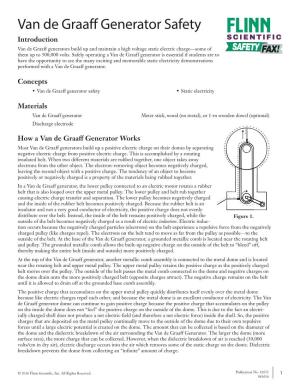 Van De Graaff Generator Safety