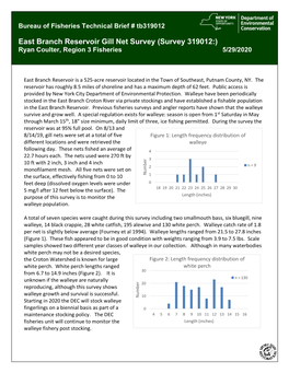 East Branch Reservoir Gill Net Survey (2019) (PDF)